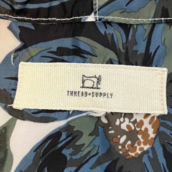 Thread & Supply 1/4 Zip Floral Windbreaker, Size XS - Picture 10 of 13
